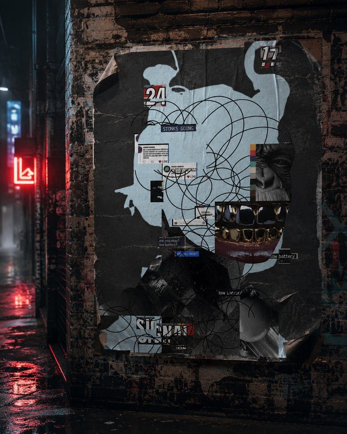 Night Alley Street Poster