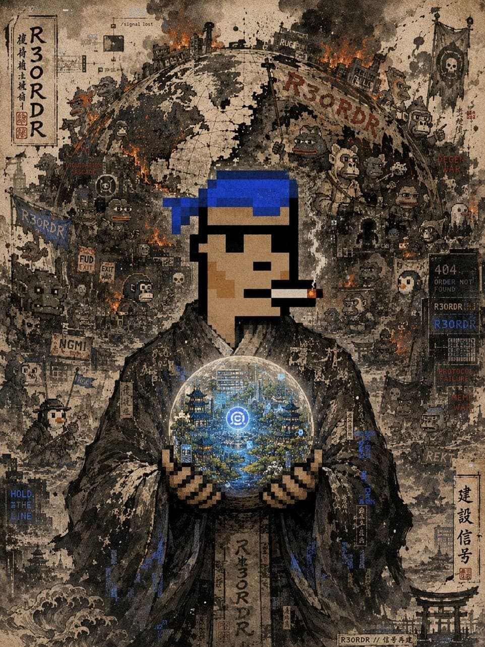 Sumi-e R3ORDR Scroll